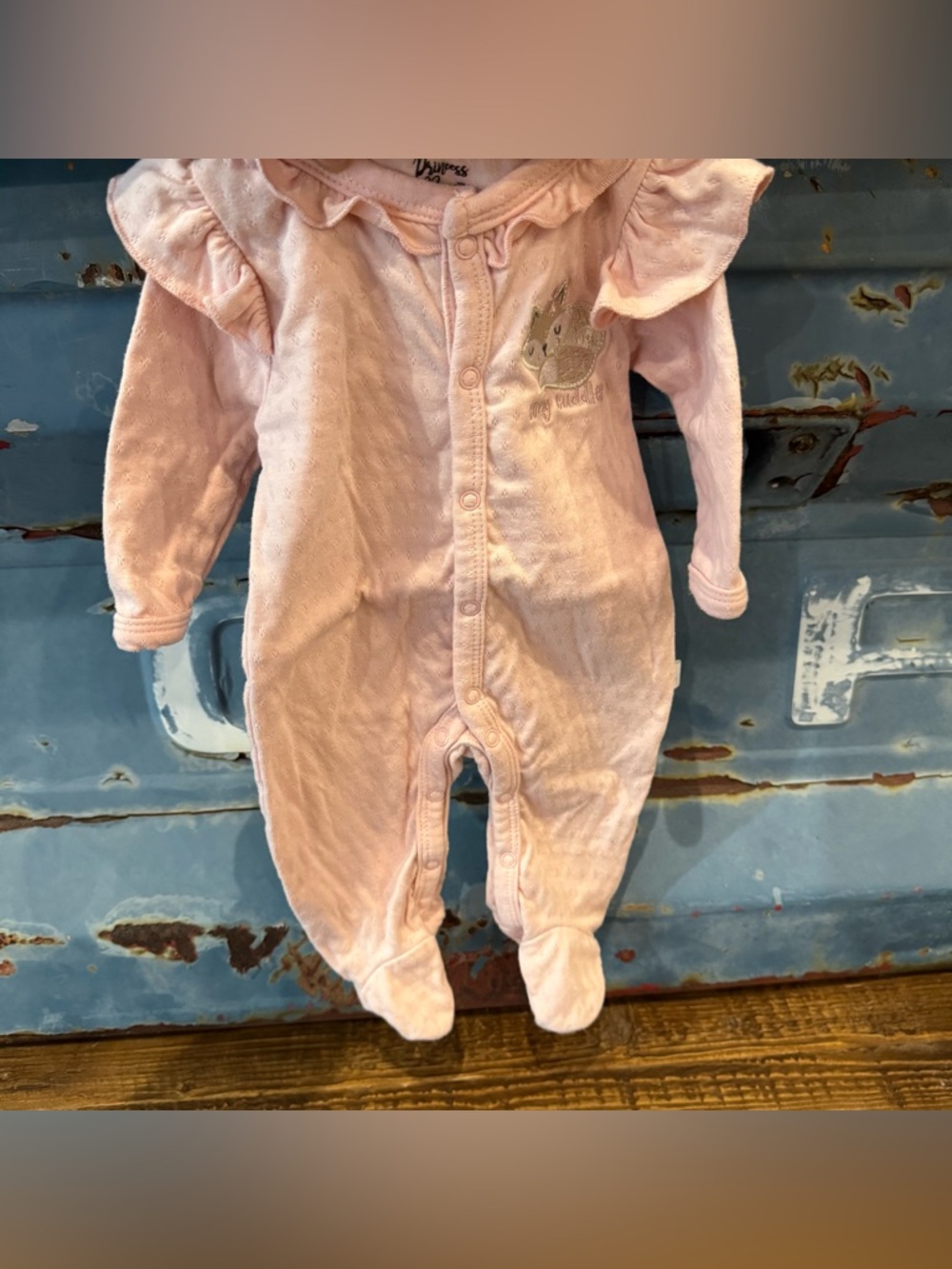 Baby Girls Clothing Bundle Lot - 3-6 Months Tutu Skirt, Shorts, Sleeper, Shirt - Picture 7 of 9
